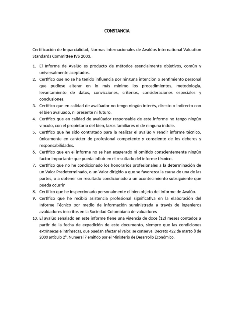 Constancia | PDF