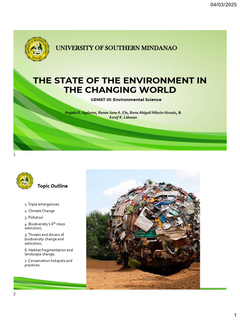 State of the Environment 2025 Report | PDF | Climate Change | Human ...