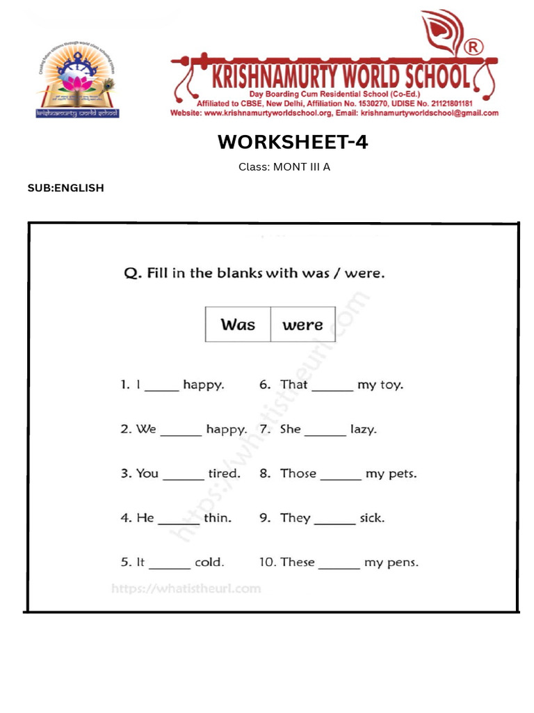 Worksheet 4 | PDF