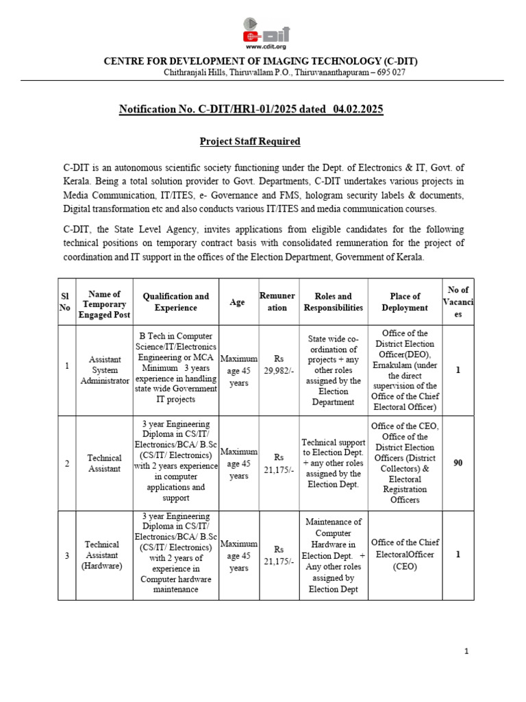Notification HR1 01 Election ASA TA TA NW 1 | PDF