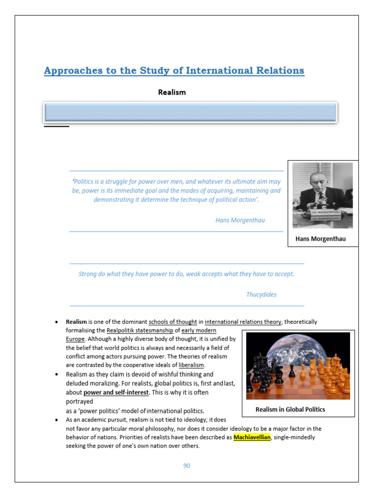 Understanding Realism in International Relations | PDF | Political ...