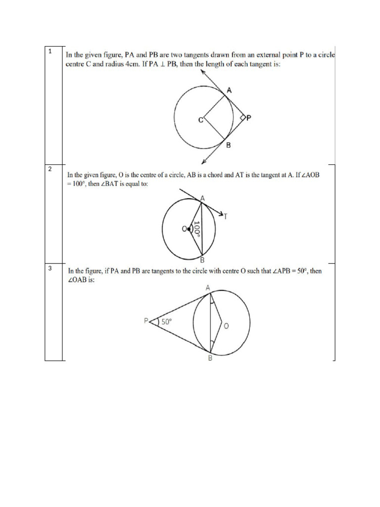 Revision Test Circles Gr10 | PDF