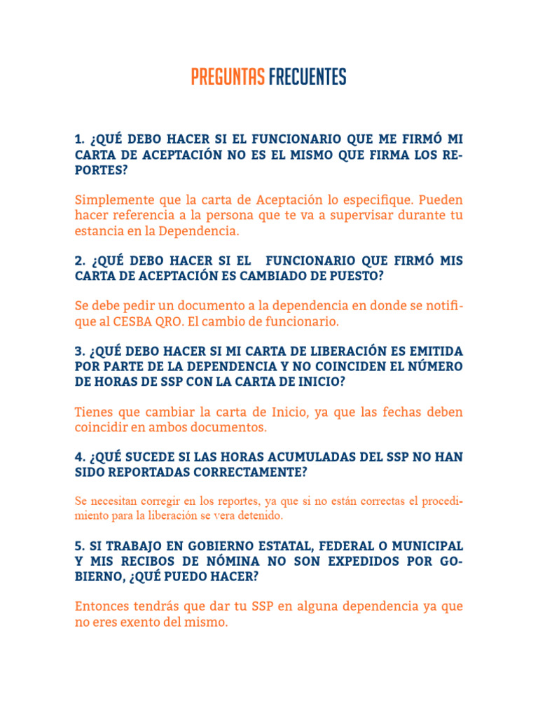 Preguntas Frecuentes | PDF