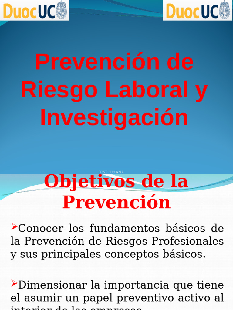 Prevención de Riesgos Laborales Esenciales | PDF | Seguridad y salud ...