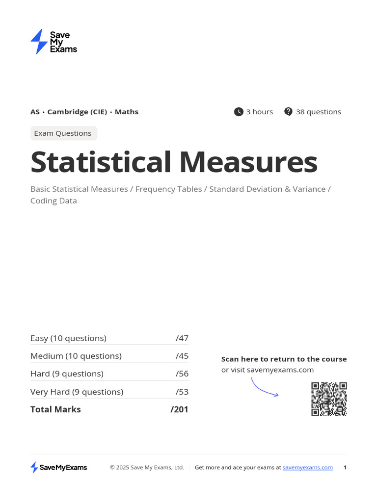 Statistical Measures P56DPJ5KC6CWcZTY | PDF | Statistical Analysis ...