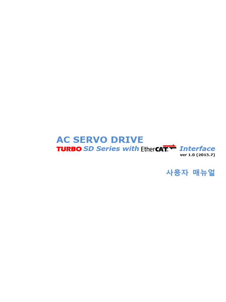 ServoDriveManual V04 (KOREA) | PDF
