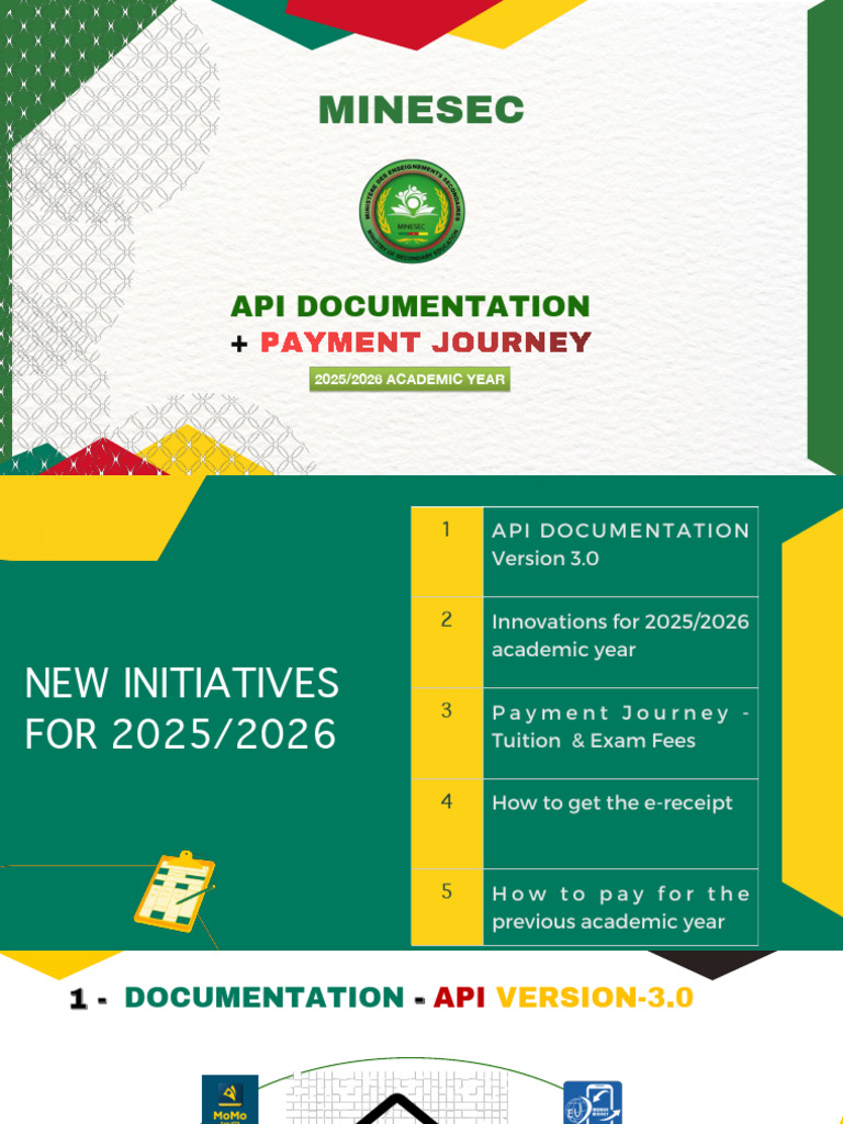 MINESEC API Documentation 2025/2026 | PDF | Public Finance | Services ...