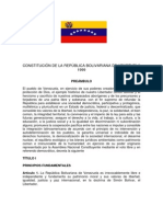 Constitucion de La Republica Bolivar Ian A de Venezuela