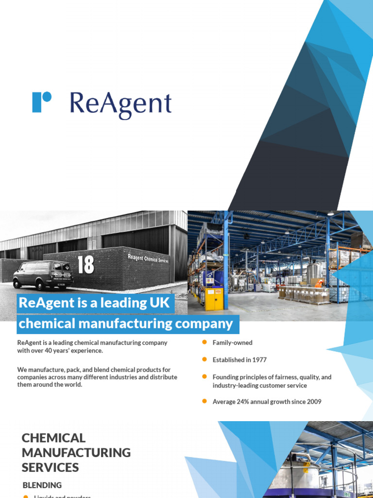 ReAgent: Premier Chemical Manufacturing Services | PDF