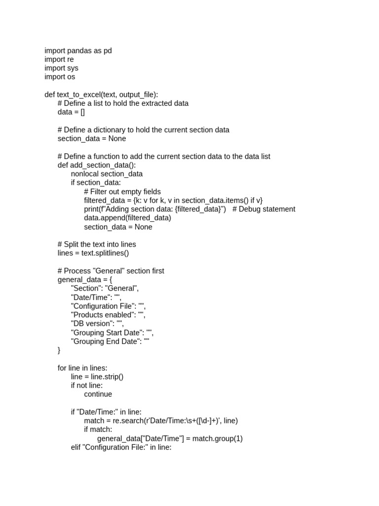 Convert Text to Excel with Python | PDF | Computer Science | Computer ...