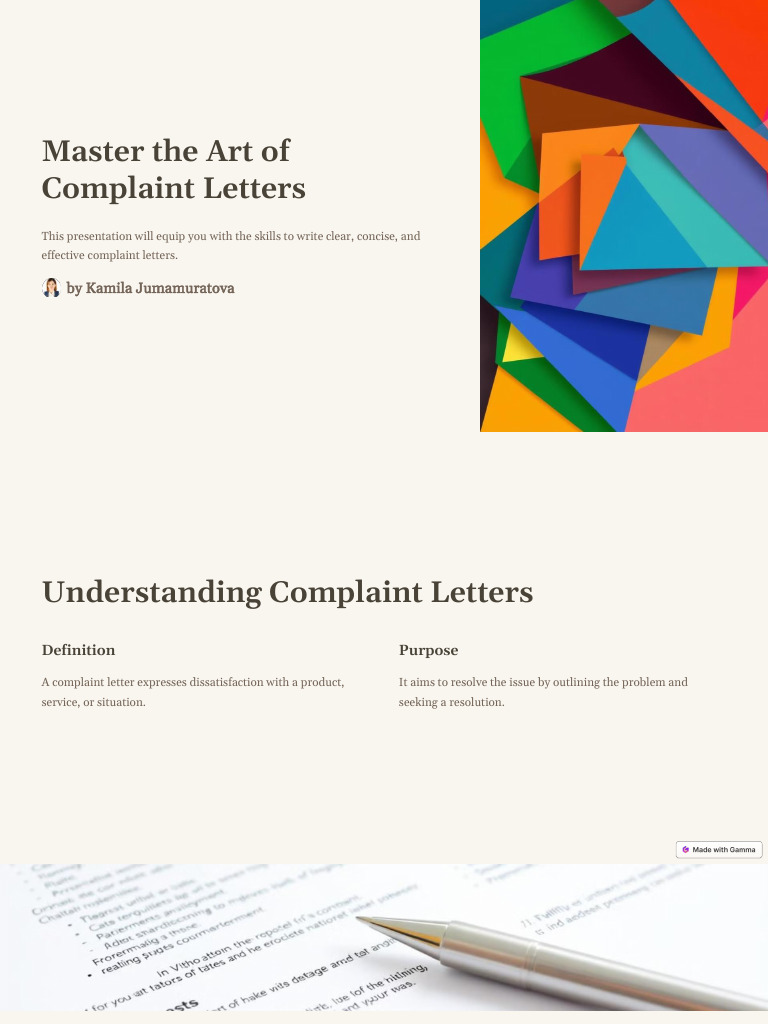 Master The Art of Complaint Letters | PDF | Communication | Behavioural ...