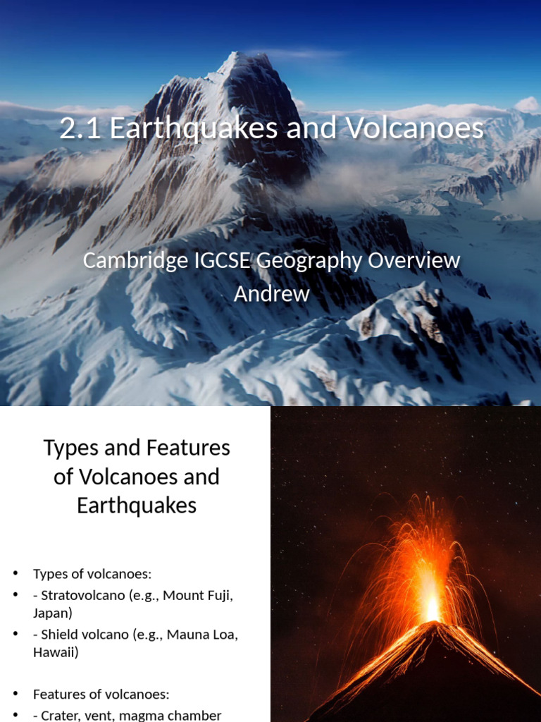 Earthquakes and Volcanoes Overview | PDF | Volcano | Earthquakes