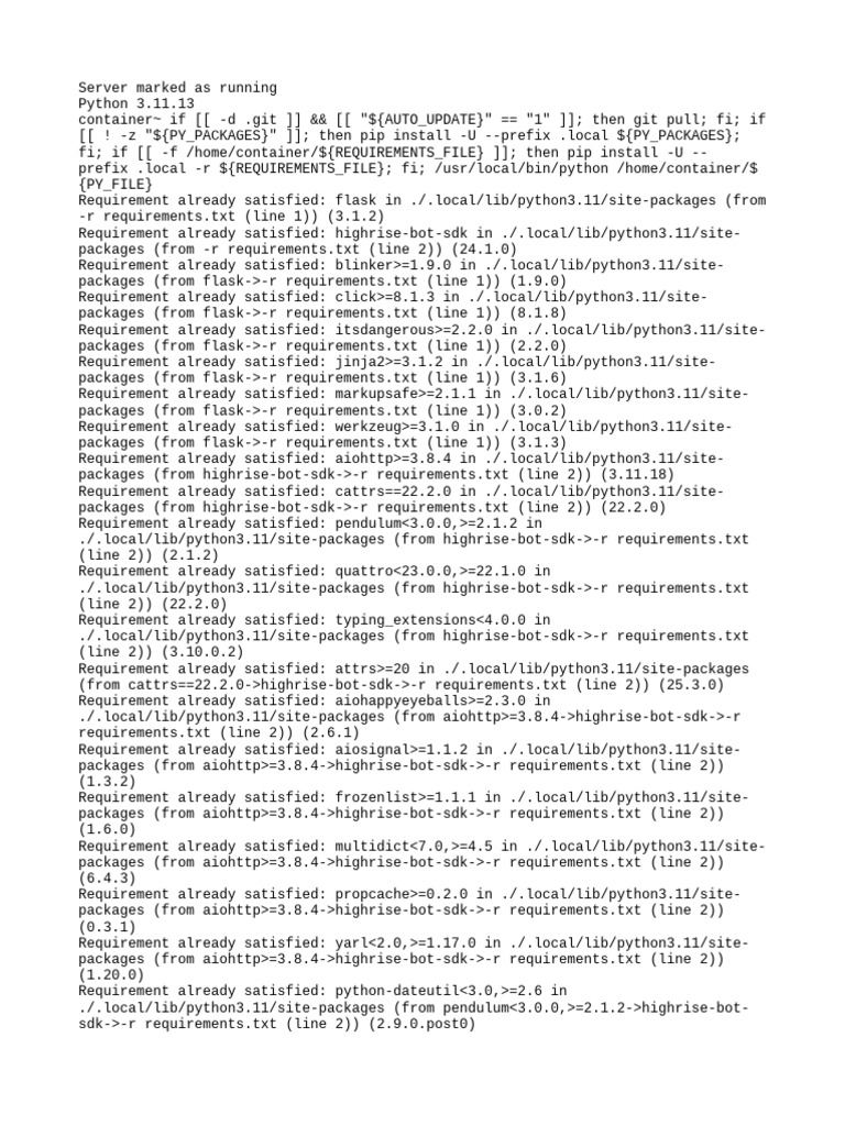 Python Package Requirements Met | PDF | Python (Programming Language ...