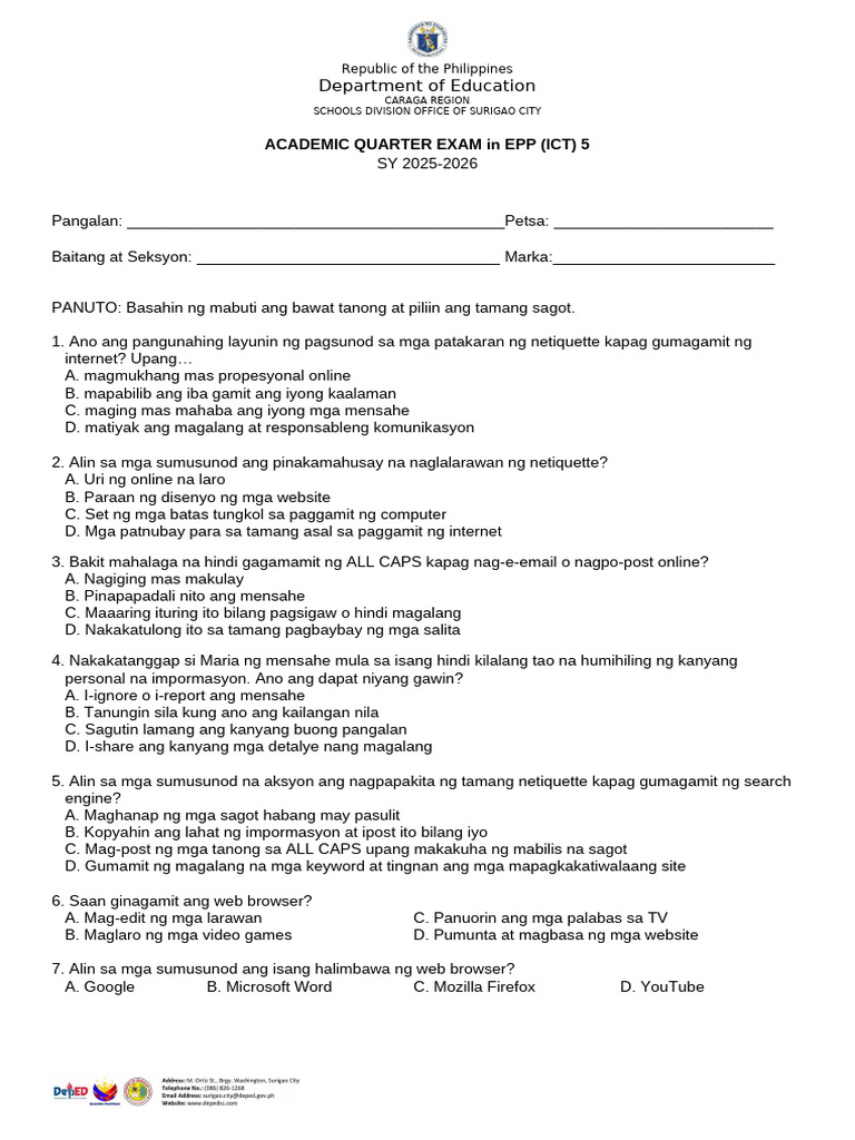 g5 Qe 1 Epp - Final | PDF