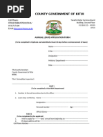 Kenya Annual Leave Application Form | PDF