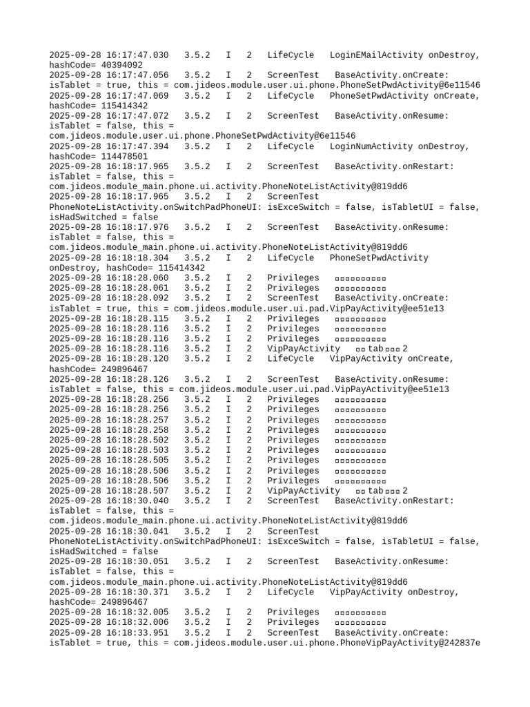 App Lifecycle and Privileges Log | PDF | Computer Programming | Software