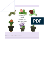 Rose Bud Flower Pot DIY Instructions