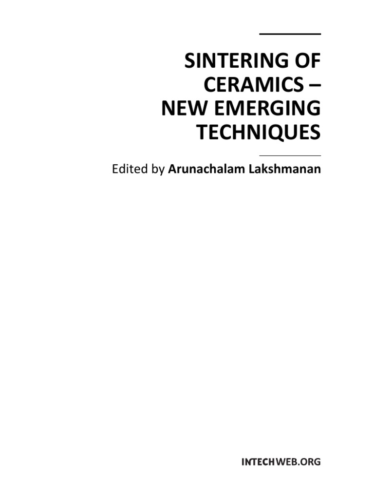 Sintering of Ceramics - New Emerging Techniques | PDF