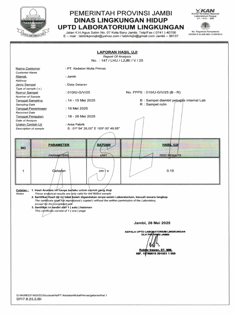 Getaran KMP SI 2025 | PDF