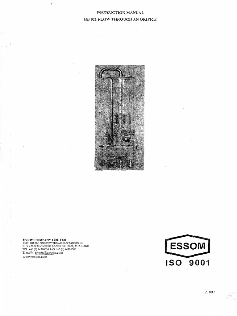 Essom Flow Through Orifice | PDF