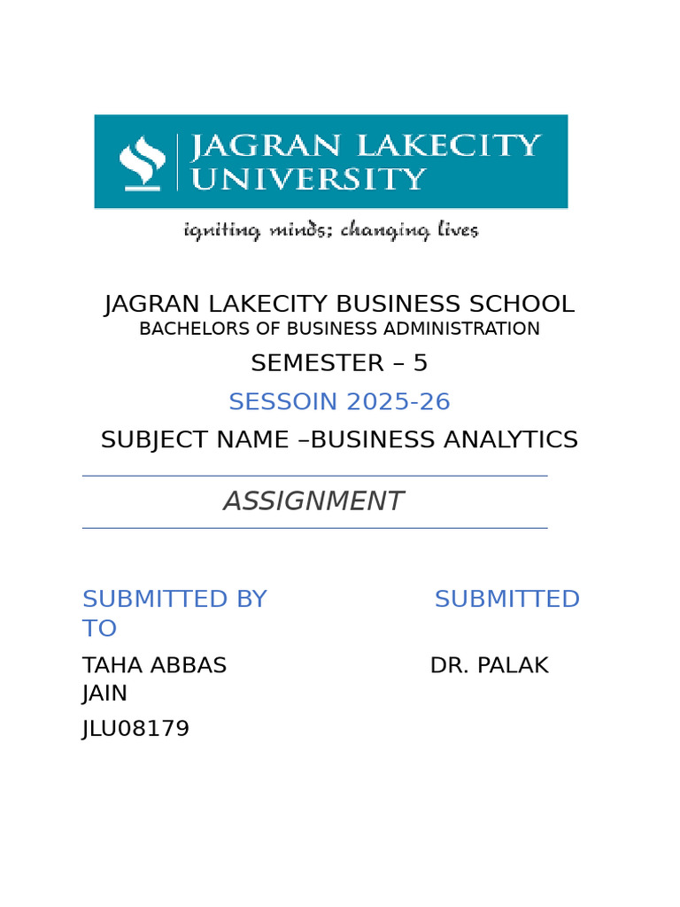Business Analytics Assignment Overview | PDF | Point Of Sale | Analytics