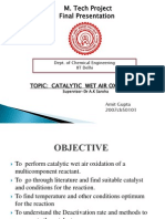 Topic: Catalytic Wet Air Oxidation: Dept. of Chemical Engineering IIT Delhi