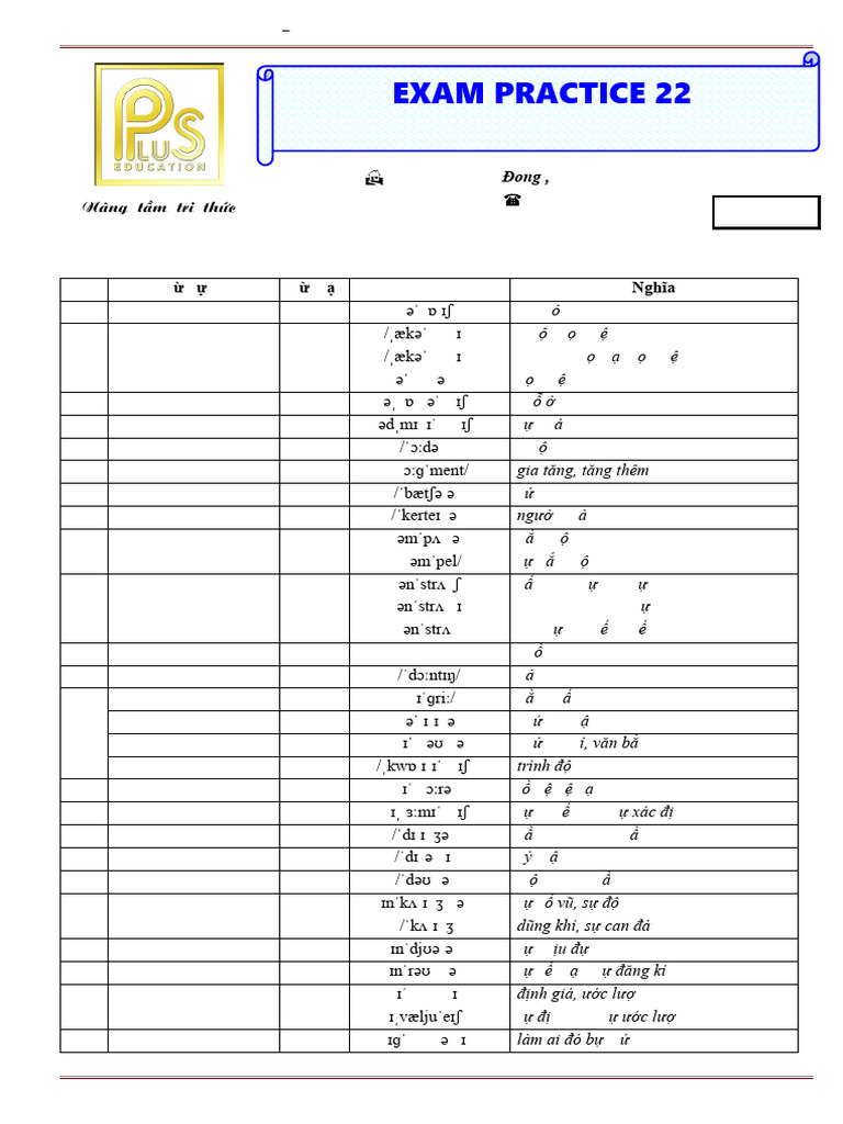 7.2. KEY Exam Practice 22 | PDF