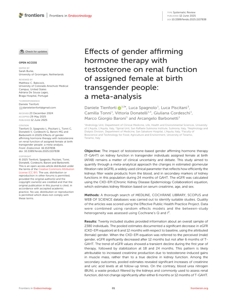 9.effects of Gender Affirming Hormone Therapy With Testosterone On ...