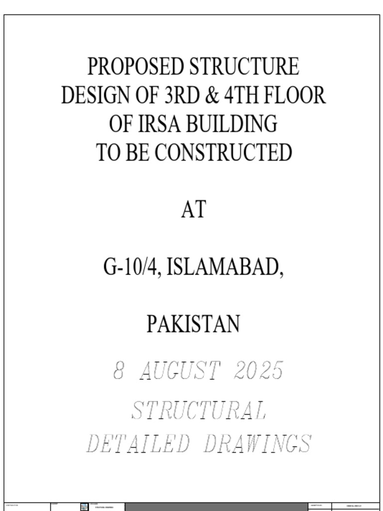 Irsa 3rd and 4th Floor Superstructure Drawings (8!8!25) | PDF ...