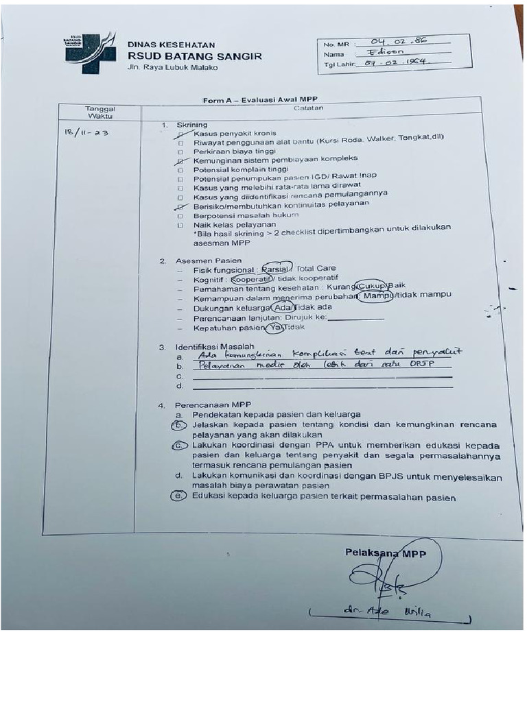 AKP 2.1 Ep B Form MPP PDF | PDF