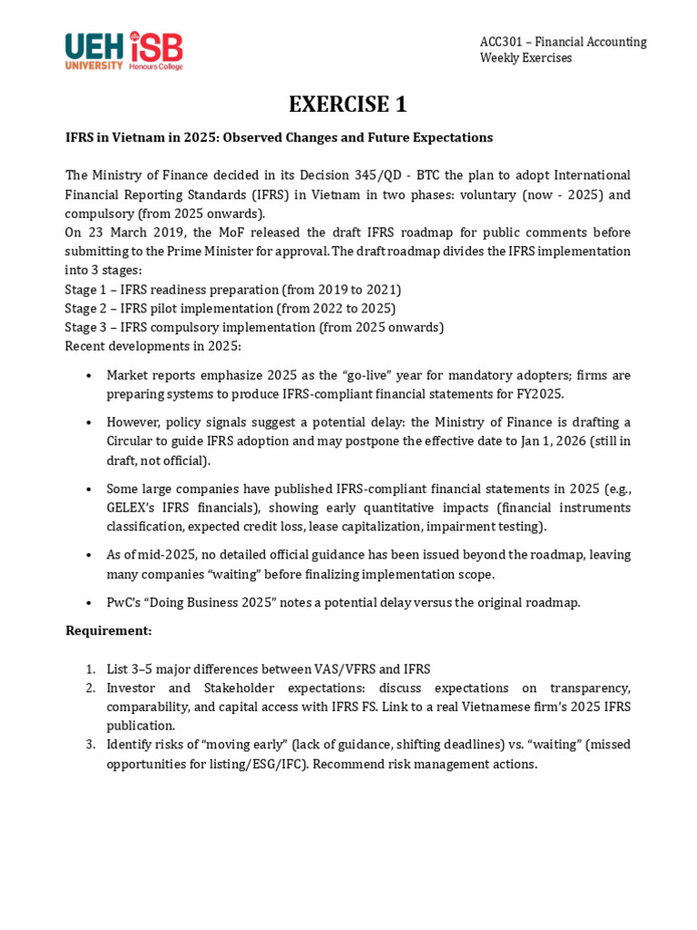 Exercise 1 - IfRS The Conceptual Framework | PDF