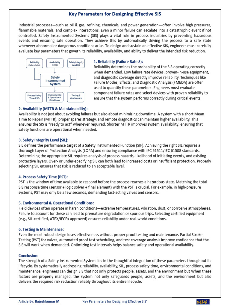 Designing Reliable Safety Instrumented Systems | PDF | Reliability ...