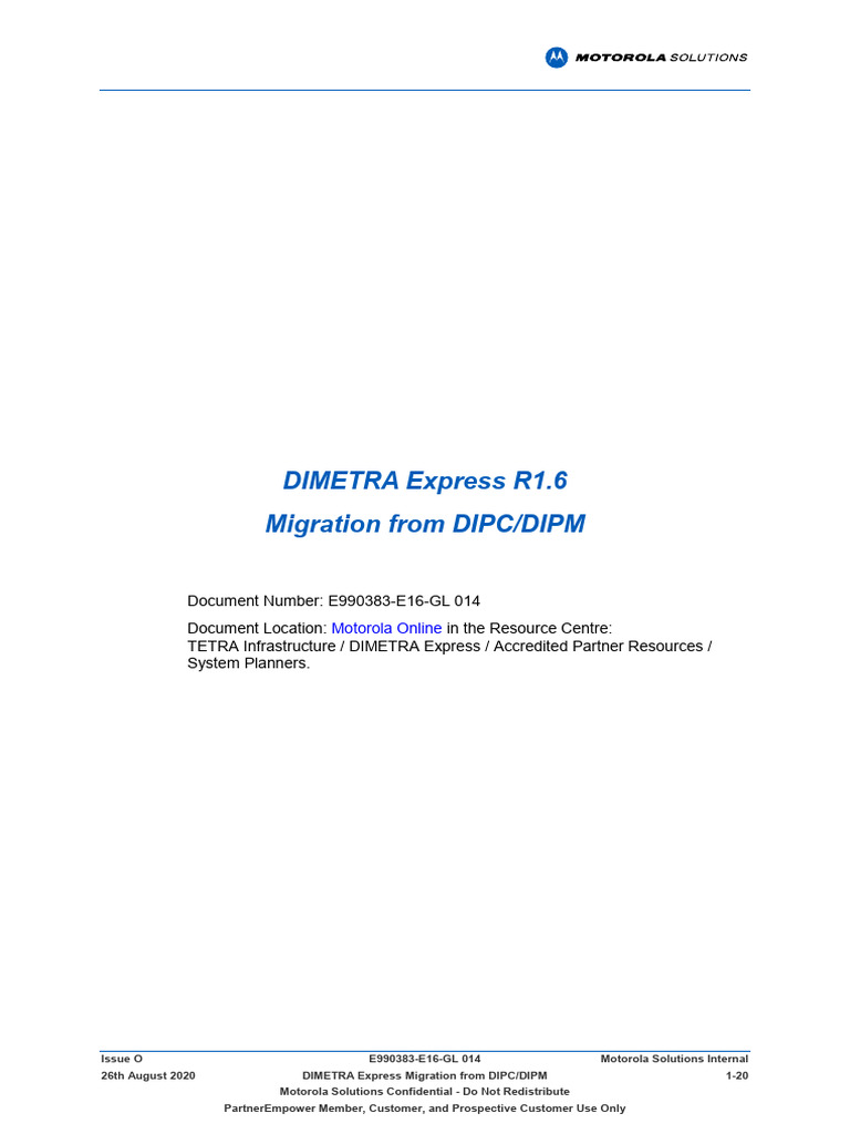 DIMETRA Express Migration Guide | PDF | Computer Network | Virtual ...
