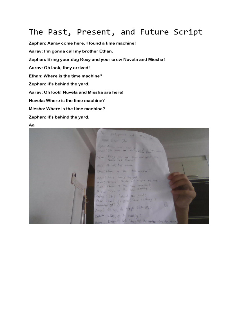Time Machine Adventure Script | PDF
