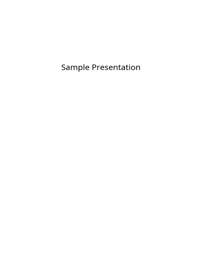 Sample Presentation | PDF