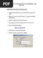 D - Link Router Config