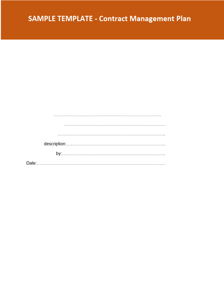 Contract Managment Plan | PDF | Insurance | Employment
