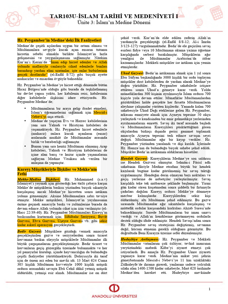 Ünite 3 | PDF