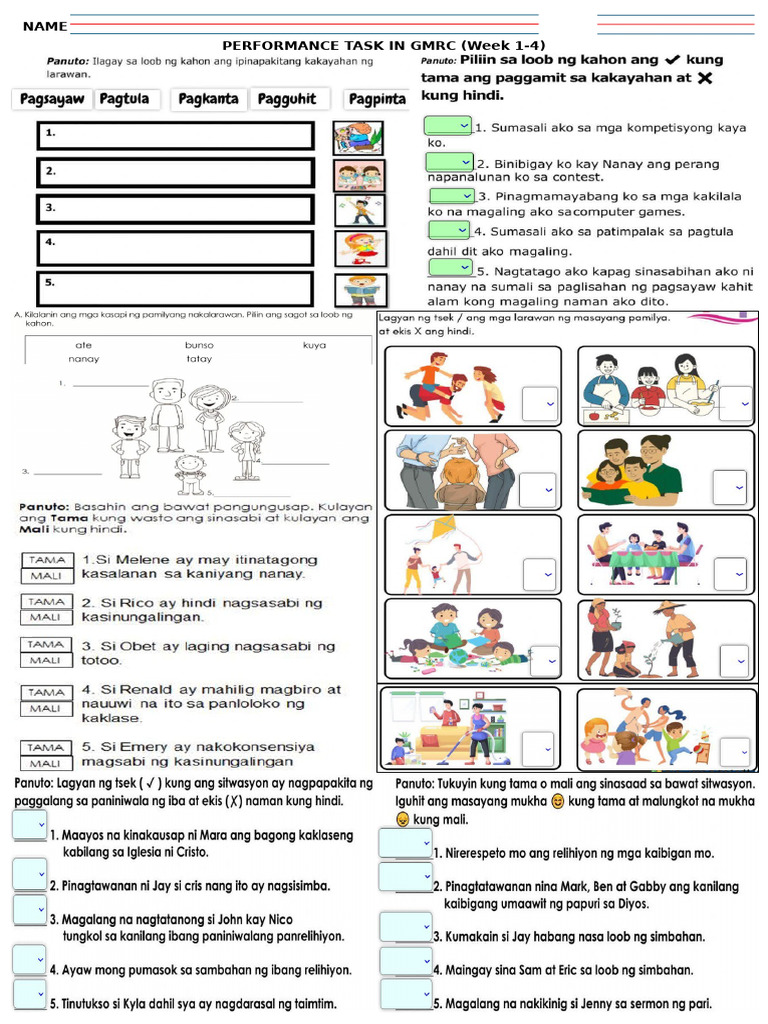 Performance Task Week Q2 1-4 | PDF