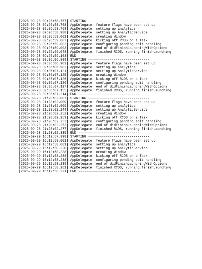 AppDelegate Launch Process Logs | PDF | Software | Microsoft Windows