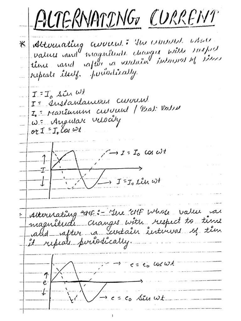 Ch-7 Alternating Current | PDF