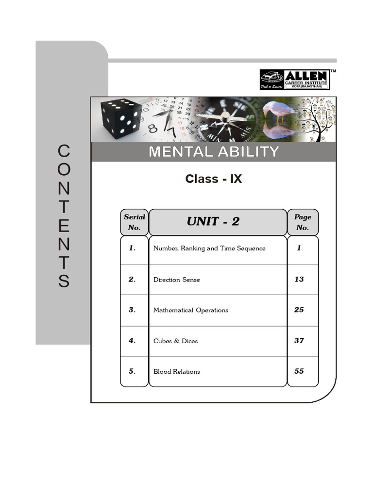Class - IX (Mental Ability) Unit-2 | PDF | Linguistics | Languages