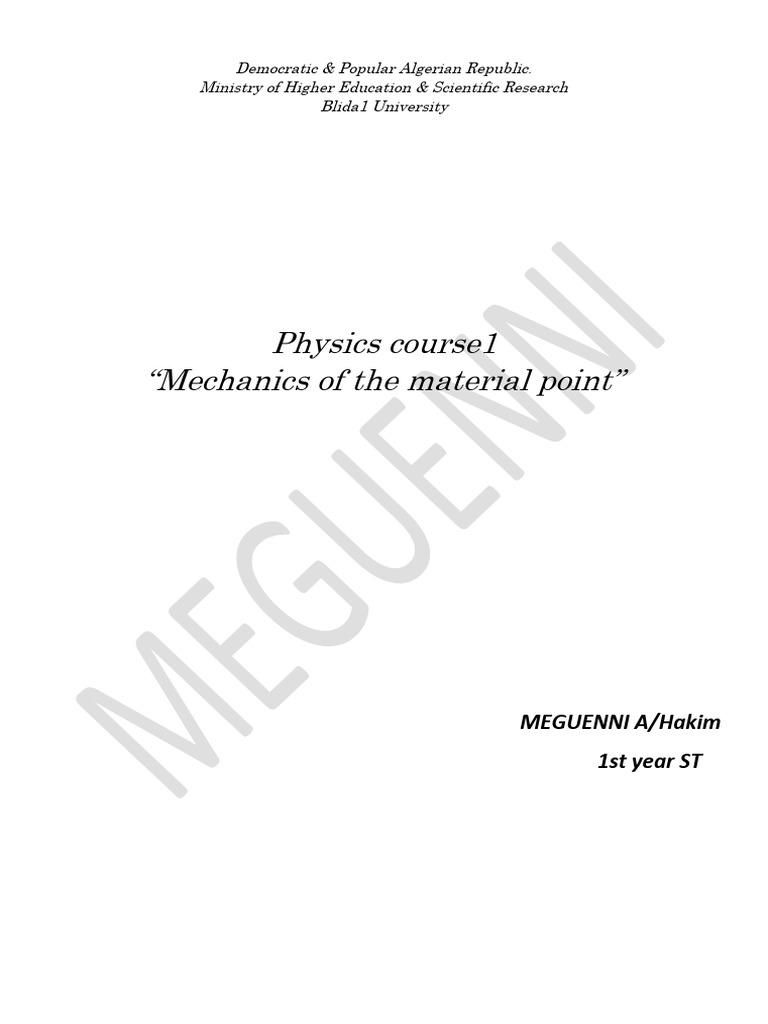 Chapter 1 English 2024 2025 + Summary +PDG | PDF | Euclidean Vector ...
