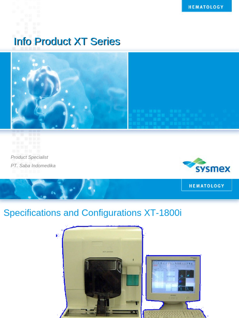 XT Series Hematology Analyzers Overview | PDF | Hemoglobin | Electrical ...