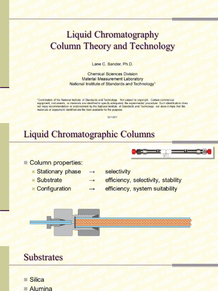Liquid Chromatography Column Theory and Technology | PDF ...