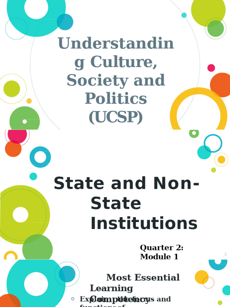 Ucsp State and Nonstate | PDF