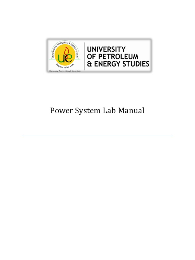 Power System Lab Manual Original and Modified | PDF | Relay | Electric ...