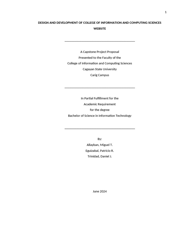 CICS Website Design and Development | PDF | Websites | Usability
