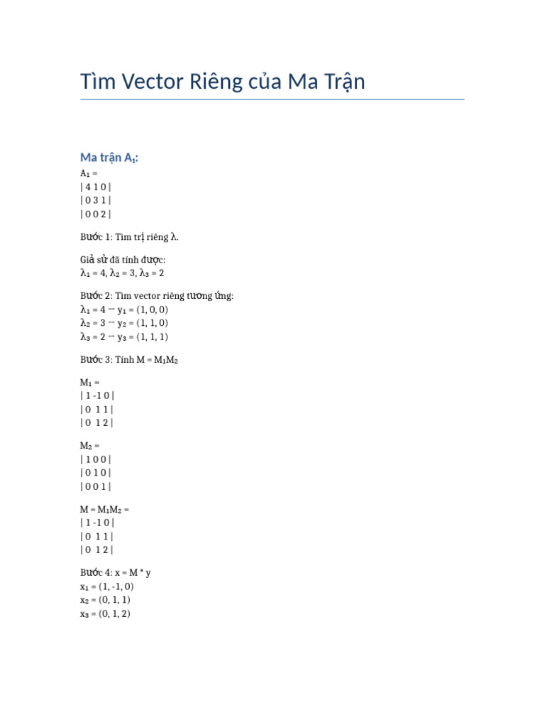 Vecto Riêng | PDF