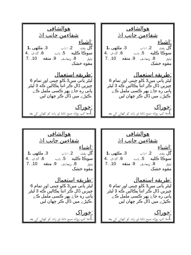 Huwa SH Shaafi | PDF